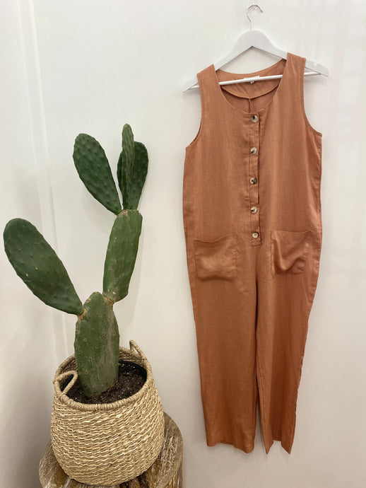 Linen Overalls - Wisai Style & Co